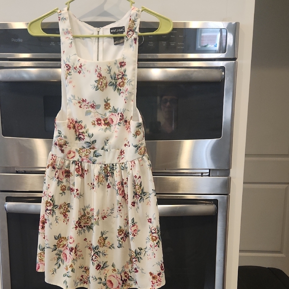 Wet Seal Floral White Dress NWOT